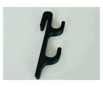 Carlig pentru Cabine de Dus – Suport Umeras, Accesorii Baie, Model Dublu EXT, Printat 3D din PLA, Negru, 2 Agatatori Exterioare