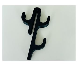 Carlig pentru Cabine de Dus – Suport Umeras, Accesorii Baie, 3D din PLA, Negru, Model 3 Agatatori