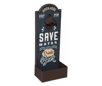 Srnyit Save water, fa, 14 x 9,3 x H 36,5 cm