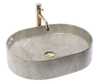 Lavoar Pentru Blat Rea Nadia 50 Kashmir Oval Gri - 50X38X14CM