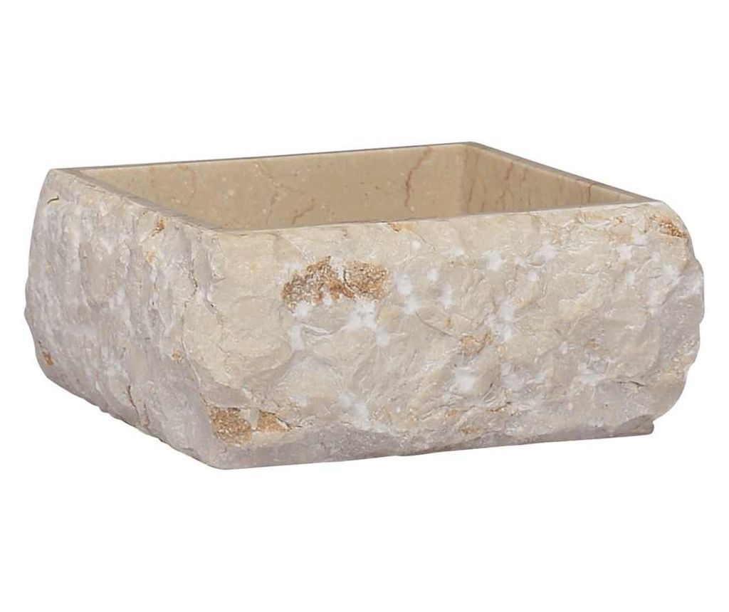 vidaXL Chiuvetă, crem, 30x30x13 cm, marmură