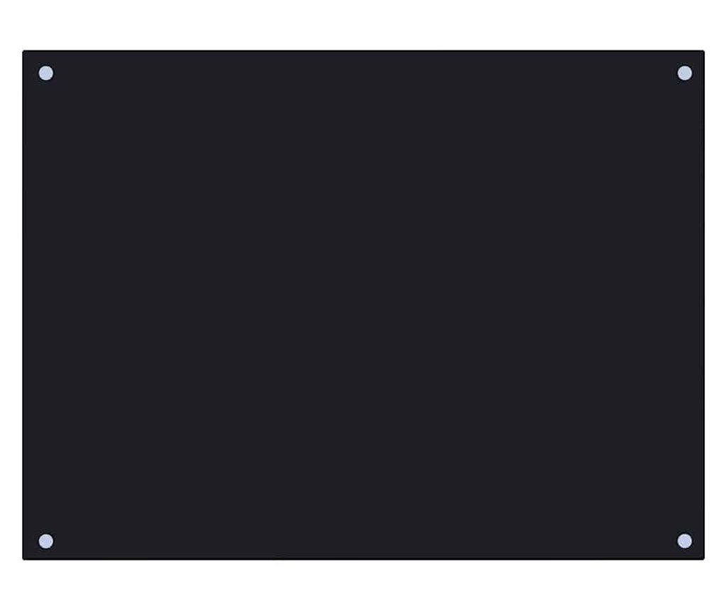 vidaXL Panou antistropi de bucătărie, negru 80x60 cm sticlă securizată