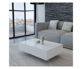 Sjajni bijeli stolić za kavu