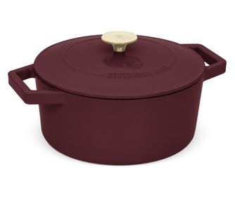 Emajlirani lonac od lijevanog željeza s poklopcem 4,35 l, 24 cm Leonardo Berlinger Haus BH 6542, bordo