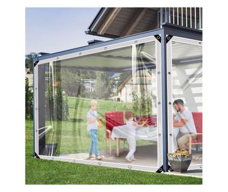 Prelata impermeabila PVC BCBIG 2x1m, protectie pentru plante, sere, animale de companie, camping, auto, rezistenta la vant, ploa