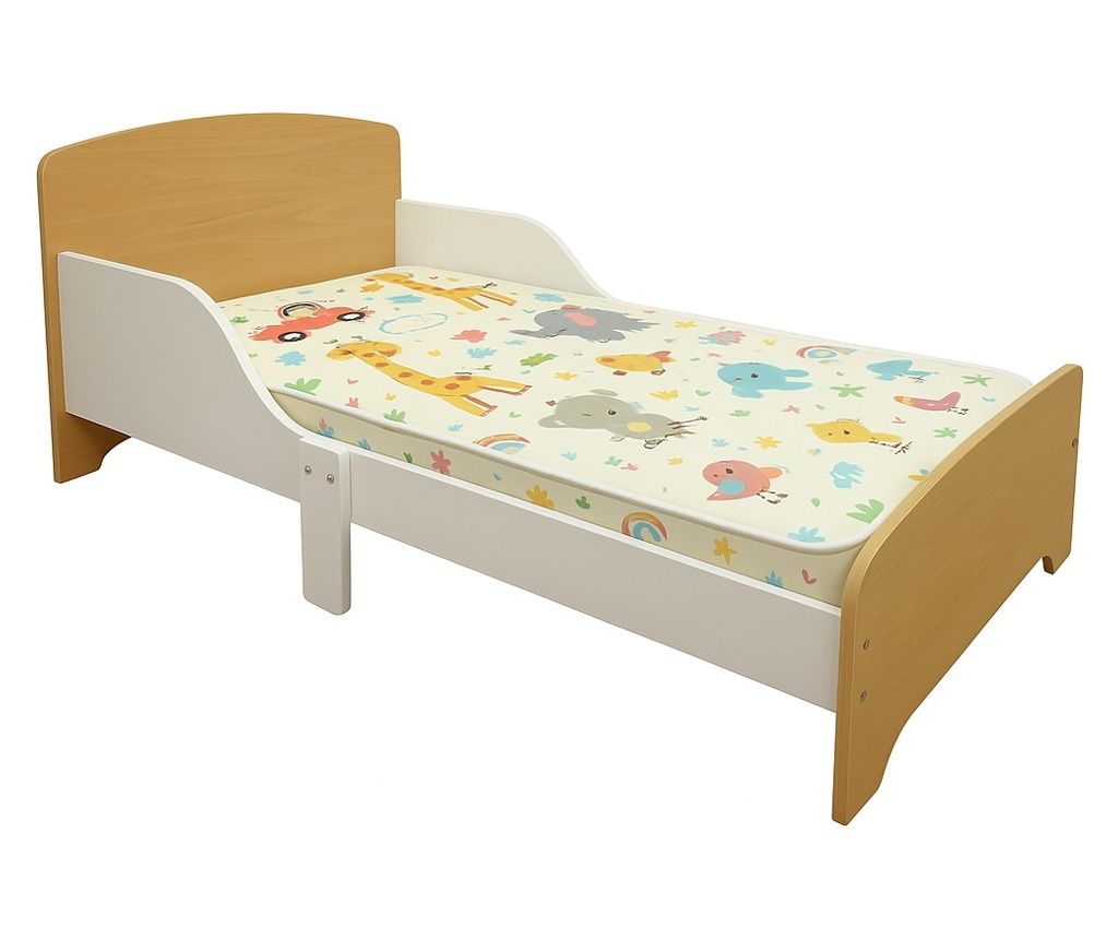 Paturi din lemn pentru copii cu protecție și cadru de pat 140/70 cm – GINGER HOME