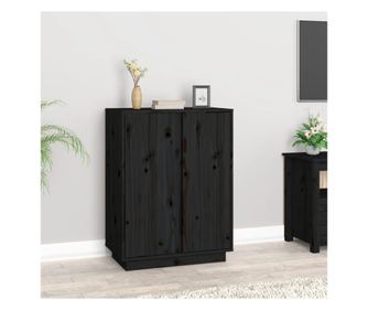 Omarica, črna, 60x35x80 cm, masiven borovec