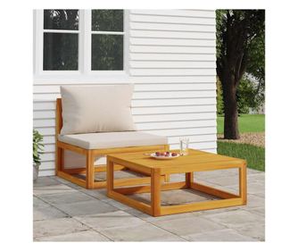 Stolić za kavu, 68x68x29 cm, masivno drvo akacije