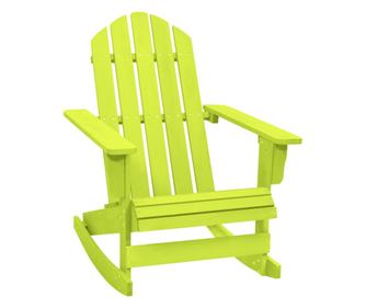 Stolica za ljuljanje Adirondack, zelena, masivno drvo jelke