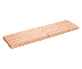 Asztallap, 140x40x6 cm, barna, kezelt tlgyfa, organikus kontr