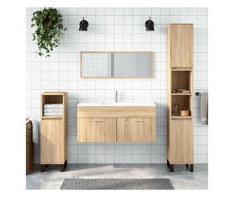 Έπιπλο Μπάνιου με Καθρέφτη, Sonoma Oak, Επεξεργασμένο Ξύλο