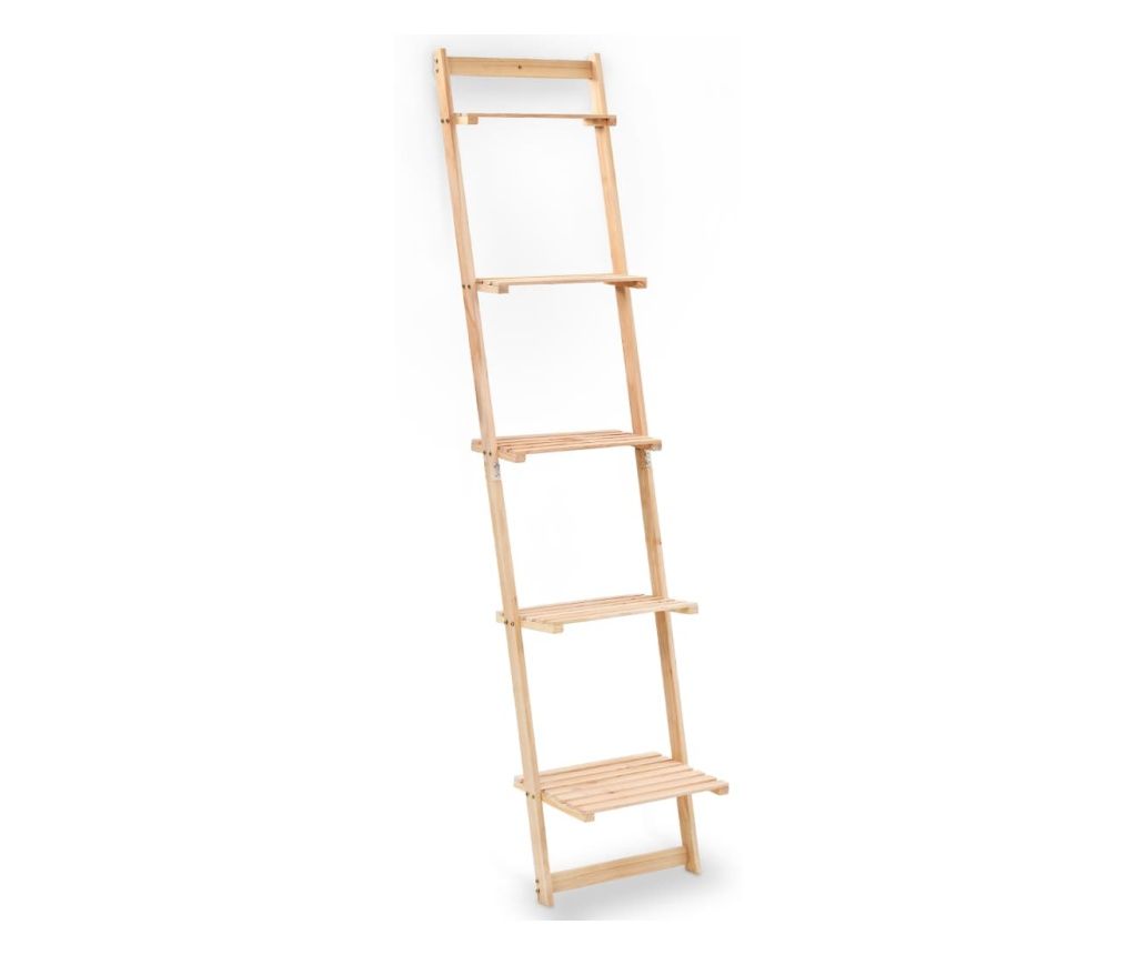 Ladder Wall Shelf, Cedar Wood, 41.5 x 30 x 176 cm