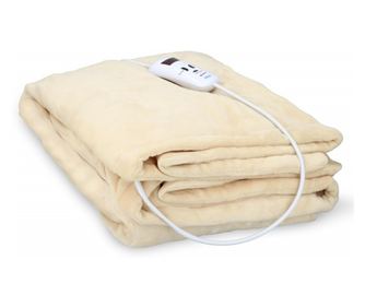 Alpina elektromos takaró, 180W, 180x130 cm, Időzítő, 10 fokos fűtés, Távirányító, Bézs