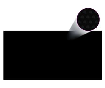 Τετράγωνο Ηλιακό Κάλυμμα Πισίνας για Θέρμανση Νερού 10 x 5m, Μαύρο