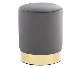 Tabure, tamno siva i zlatna, baršun