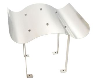 Zaštita za dimnjak, nehrđajući čelik, srebrna