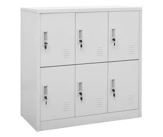 Ormari za garderobu, 2 kom., svijetlosiva, 90x45x92,5 cm, čelik