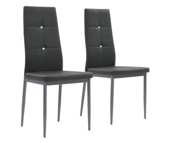 Kuhinjske stolice, 2 kom., siva, umjetna koža