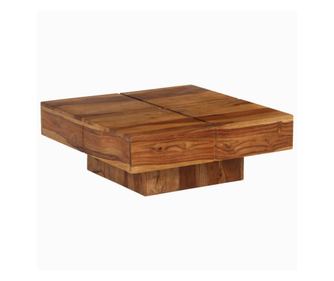 Stolić za kavu, masivno drvo sheesham, 80 x 80 x 30 cm