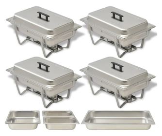 Set posuda za grijanje hrane, 4 dijela, nehrđajući čelik