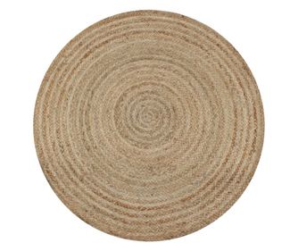 Preprosta juta preproga, 120 cm, okrogla