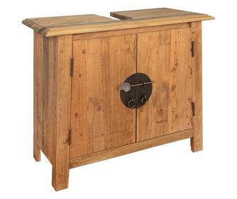 Skříňka pod umyvadlo, Recyklované masivní borové dřevo 70x32x63 cm