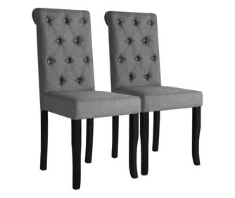 Kuhinjske stolice, 2 kom., tamno siva, tekstil