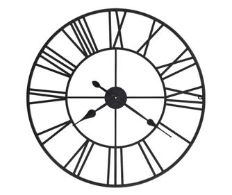 Stenski vintage ura, s kvarcem, lesom in kovino, XXL, 80 cm