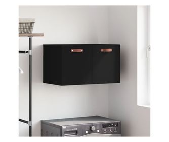 Zidni ormarić, crni, 60x36,5x35 cm, obrađeno drvo