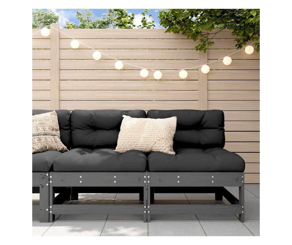 Kzps prns kanapk, 2 db, szrke, tmr feny