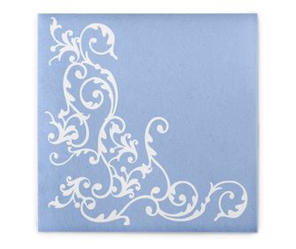 Servetele de masa festive Linclass - Pomp (Baby Blue-Alb) / 40 x 40 cm / 50 buc