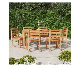 Vrtni namještaj, 7 dijelova, masivno tikovo drvo