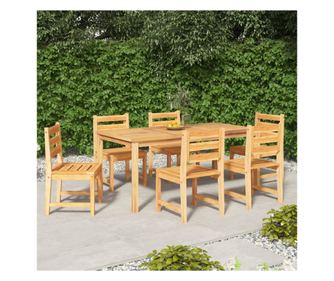 Vrtni namještaj, 7 dijelova, masivno tikovo drvo