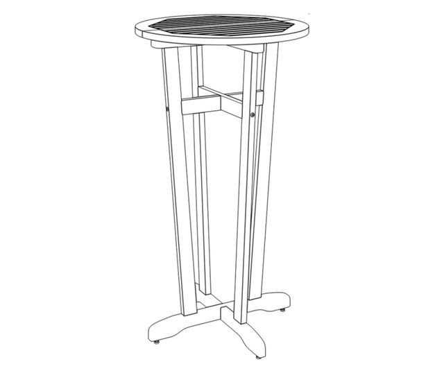 Градински комплект мебели, 5 части, масивно дърво акация