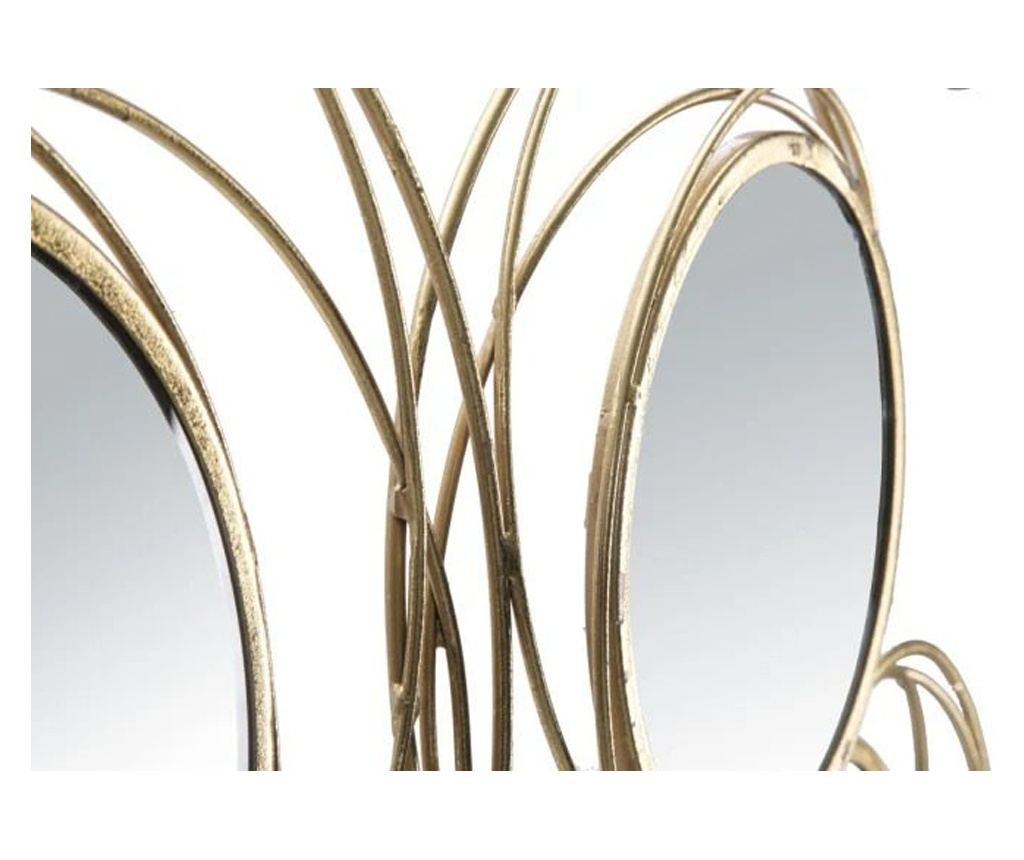 Decoratiune de perete cu oglinzi aurii rotunde cm 124,5x4x53,5 - 3