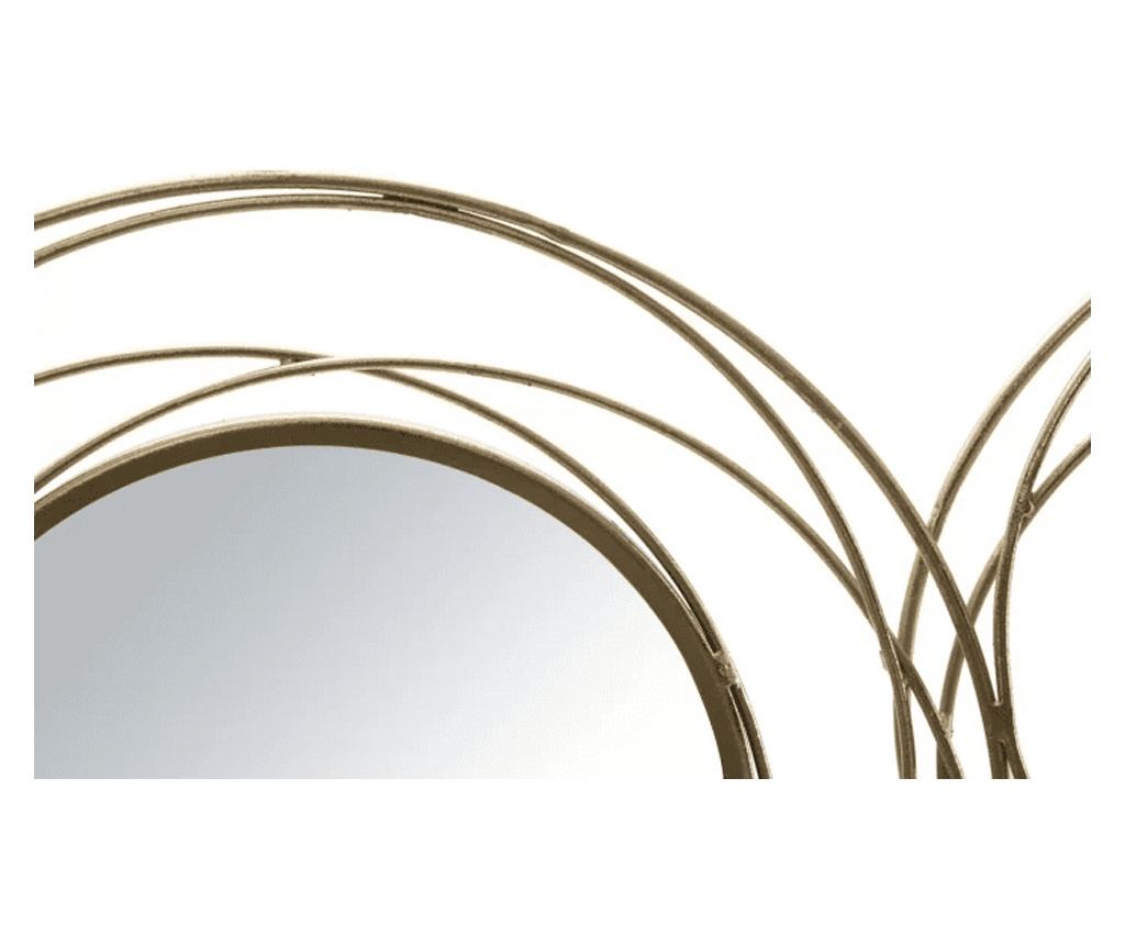 Decoratiune de perete cu oglinzi aurii rotunde cm 124,5x4x53,5 - 5