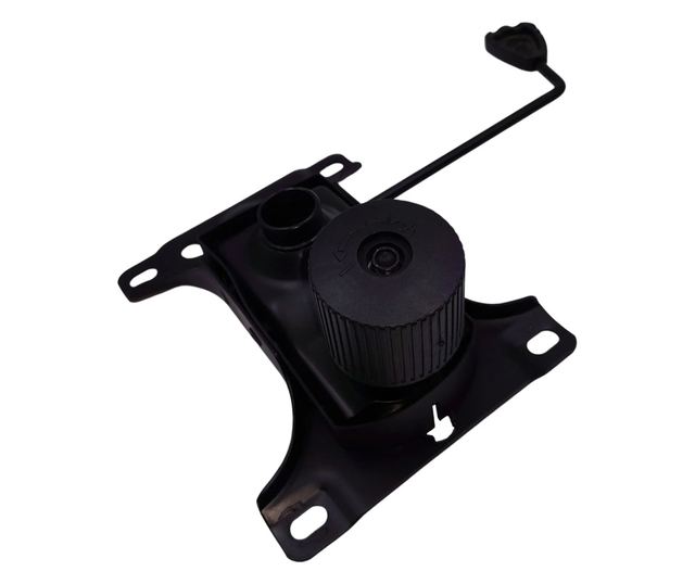 Σετ μεταλλικής πλάκας ζυγοστάθμισης 26 x 15 cm, βάση 64 cm και κύλινδρος εμβόλου, αερίου, για καρέκλες γραφείου, μαύρο, 35 cm