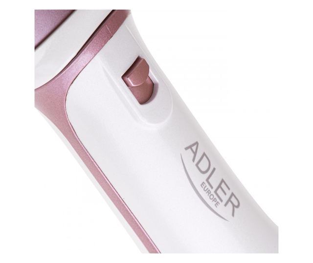 Четка за сушене и стилизиране 5в1 Adler AD 2027, 1200 W, 2 температури, Керамично покритие, Аксесоари, Бял/розов