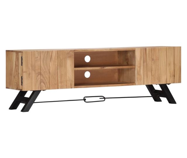 TV komoda, 140 x 30 x 45 cm, masivno drvo akacije