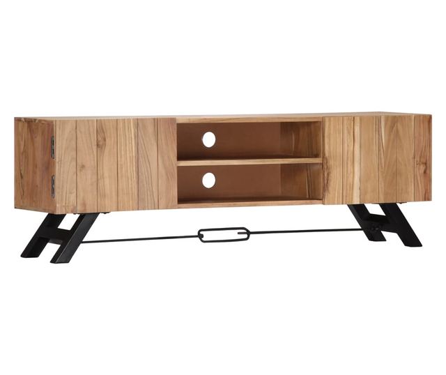 TV komoda, 140 x 30 x 45 cm, masivno drvo akacije