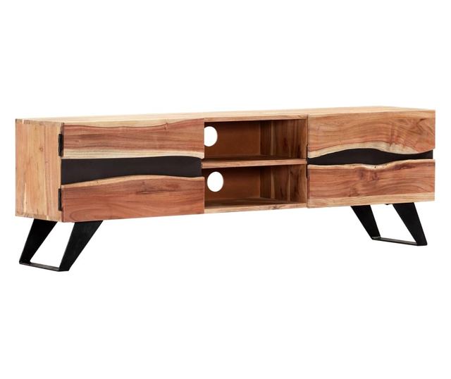 TV komoda, 140x30x45 cm, masivno drvo akacije