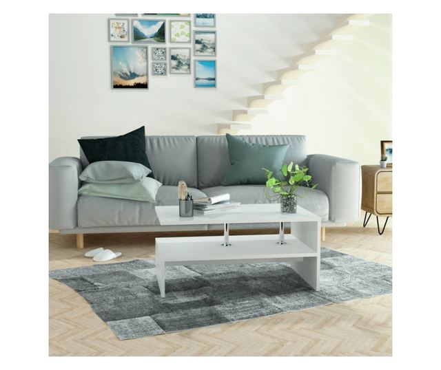 Stolić za kavu, iverica, 90 x 59 x 42 cm, bijela