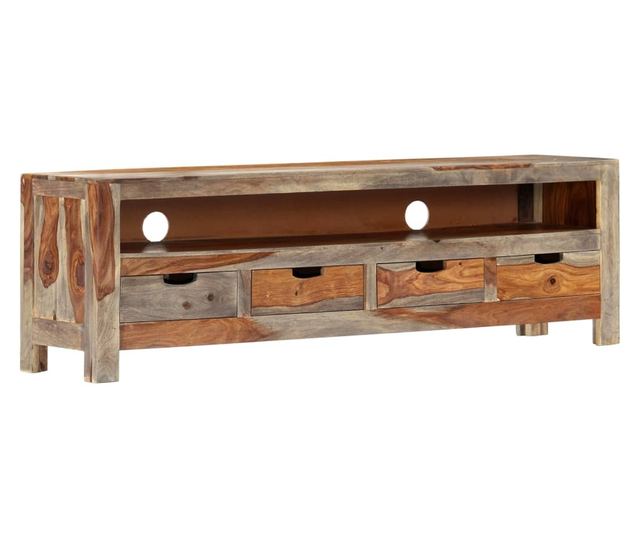 TV komoda, 130 x 30 x 40 cm, masivno drvo sheesham