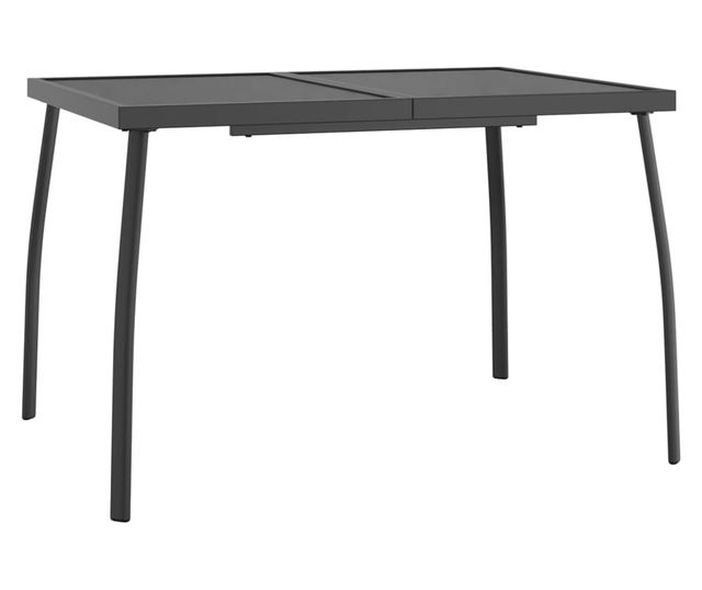 Градински комплект за хранене, 3 части, антрацит, стомана