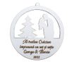Glob de Craciun cu Nume Personalizat HH1628 din Lemn Model Craciun Impreuna thumbnail 1