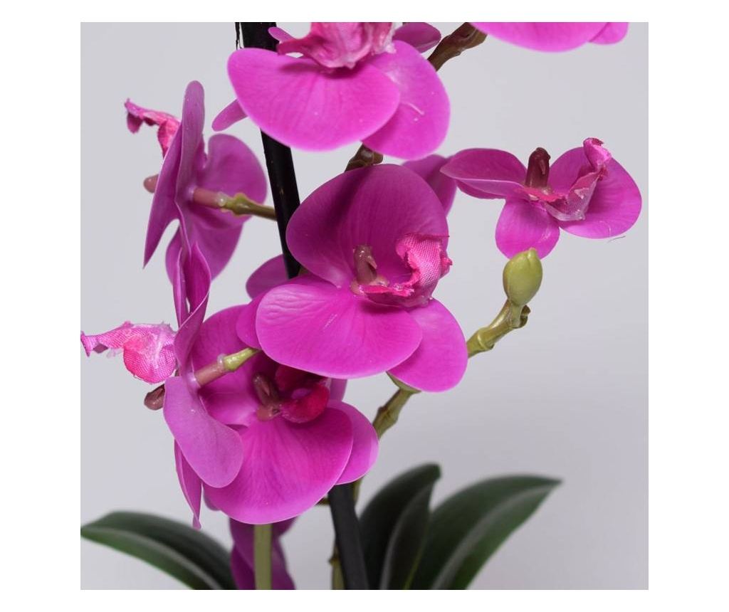 Orhidee artificiala Phalaenopsis mov cu aspect 100% natural in vas ceramic, 30 cm  30 cm - 5