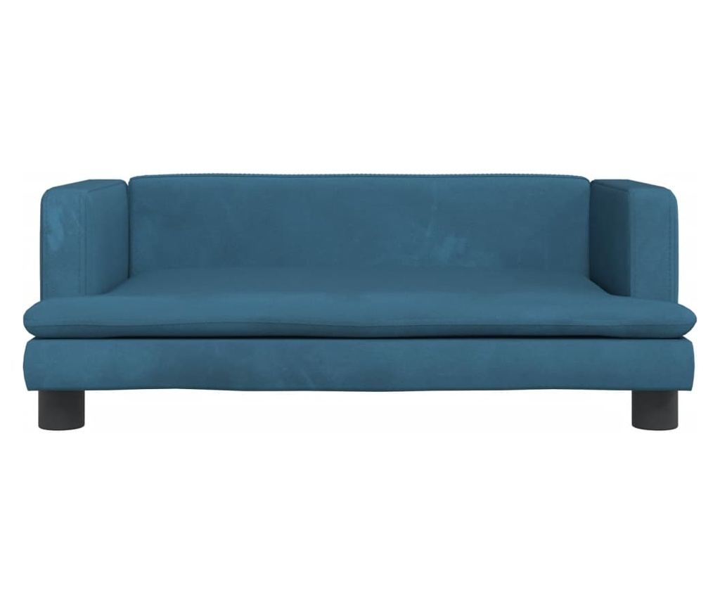 Dječja sofa, plava, 80x45x30 cm, baršun - 3
