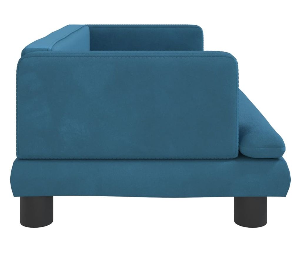 Dječja sofa, plava, 80x45x30 cm, baršun - 4