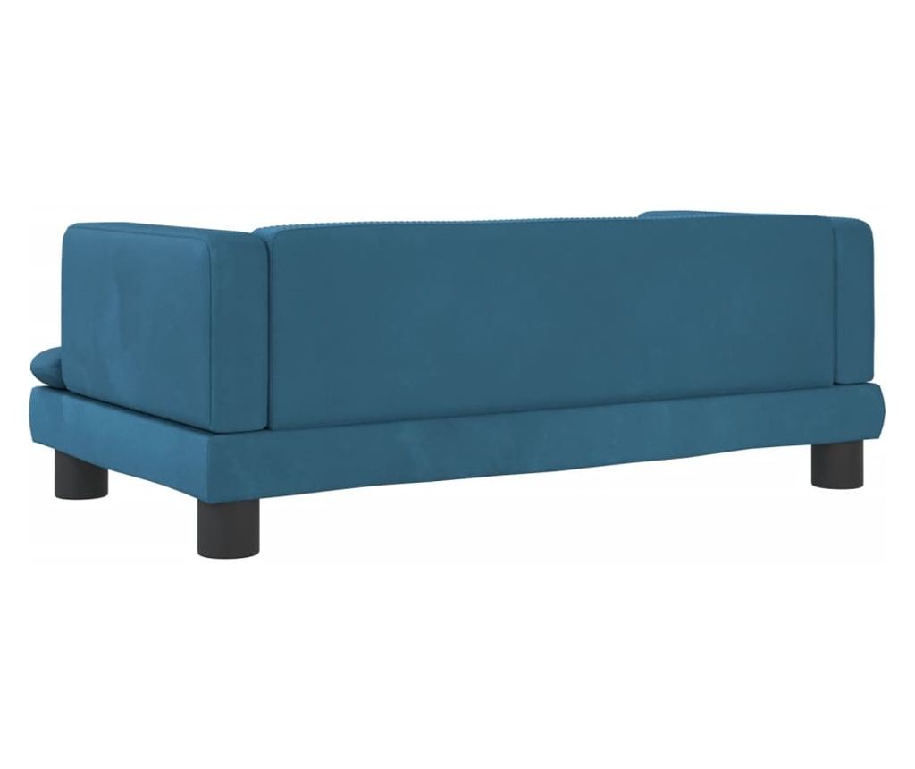 Dječja sofa, plava, 80x45x30 cm, baršun - 5