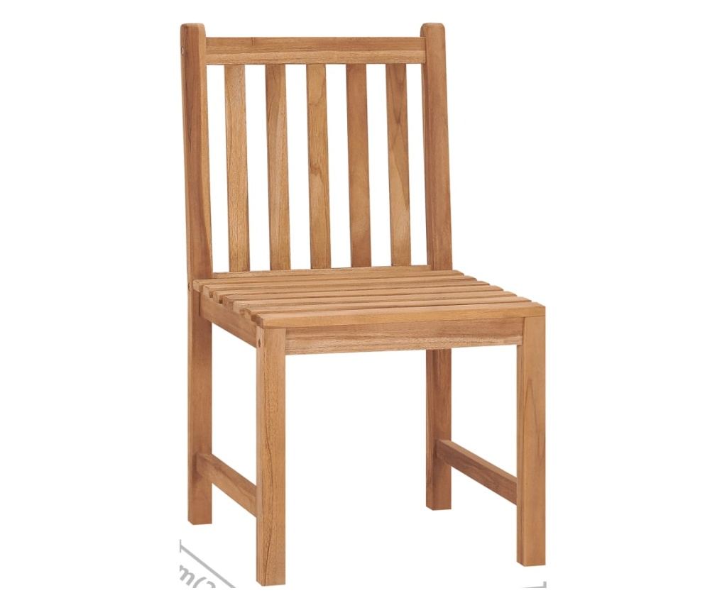 Градински столове с възглавнички, 6 бр., тиково дърво от масив - 11